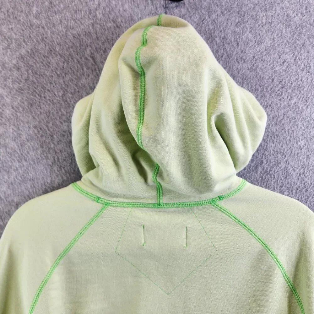 Jordan Hoodie Mens M Ghost Green Wings Neon Washed Fleece Pullover Nike